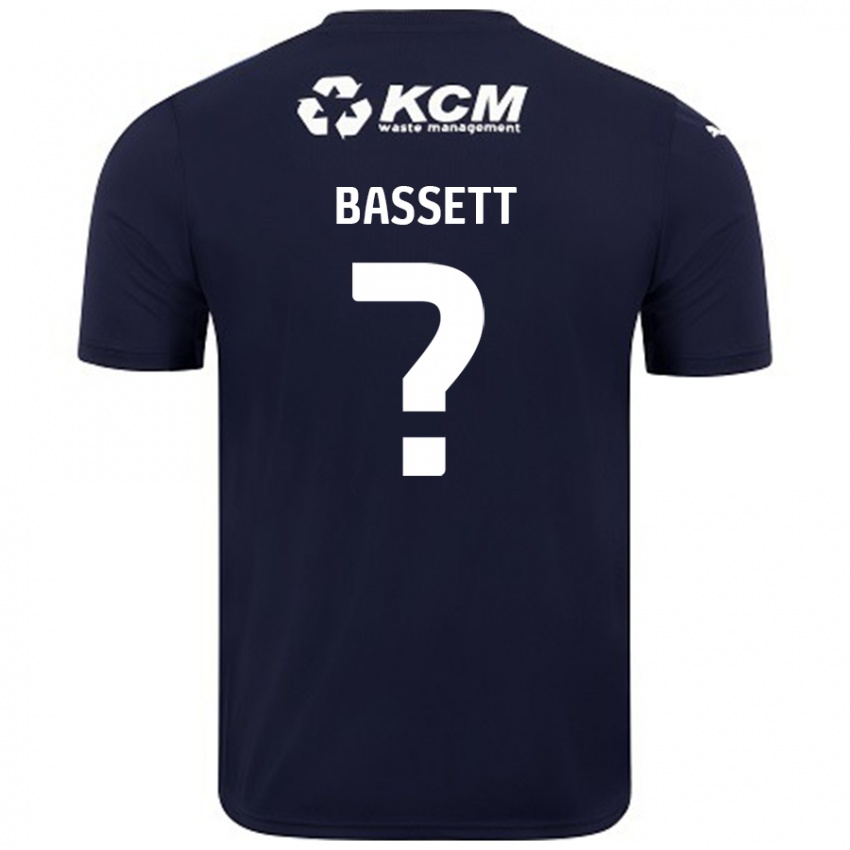 Női Bassett #0 Sötétkék Idegenbeli Jersey 2024/25 Mez Póló Ing