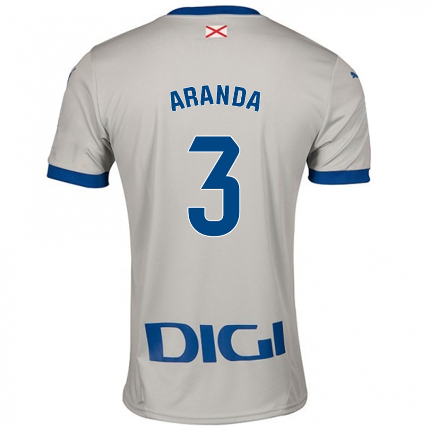 Női Miguel Aranda #3 Világos Szürke Idegenbeli Jersey 2024/25 Mez Póló Ing