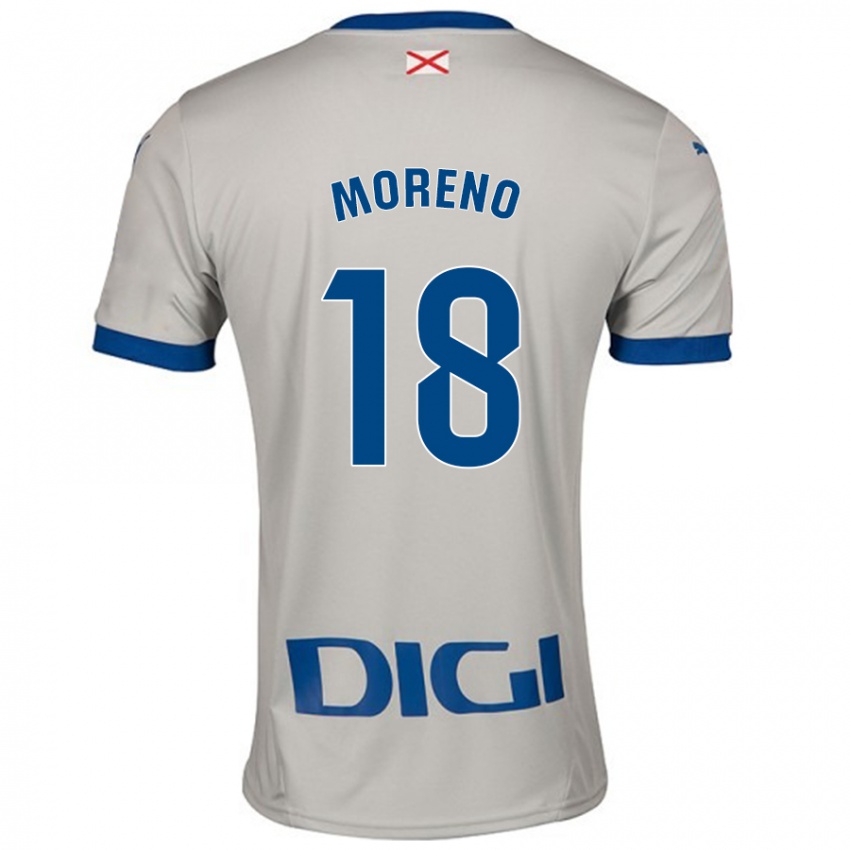 Női Laura Moreno #18 Világos Szürke Idegenbeli Jersey 2024/25 Mez Póló Ing