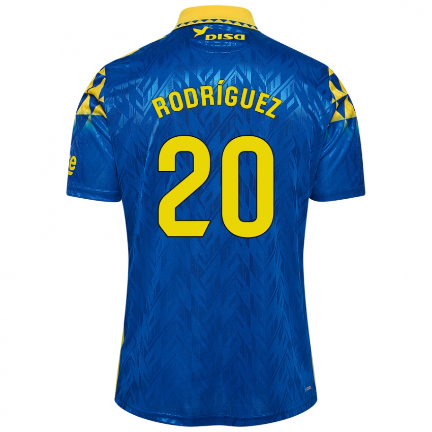 Női Kirian Rodríguez #20 Kék Sárga Idegenbeli Jersey 2024/25 Mez Póló Ing