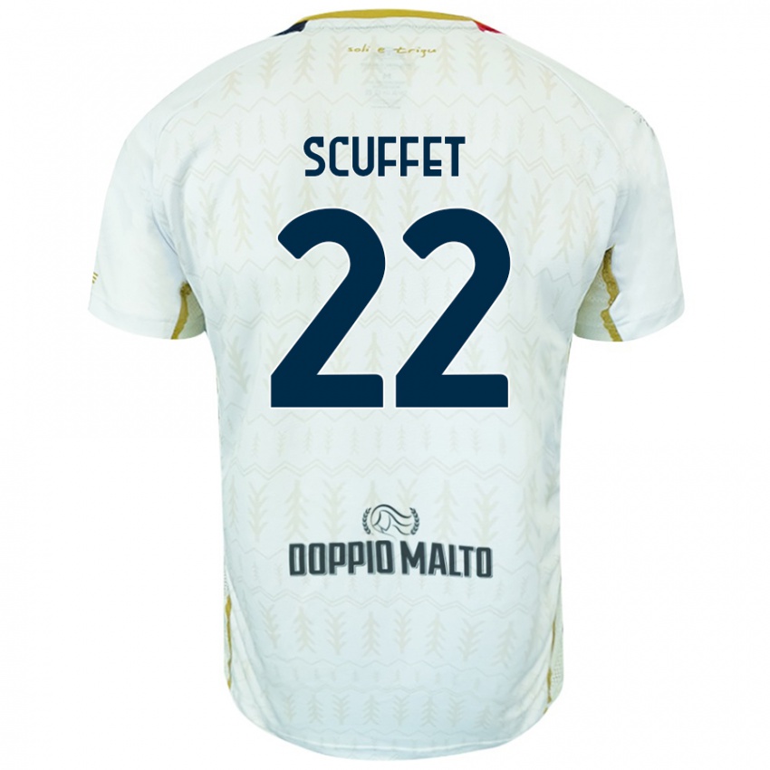 Női Simone Scuffet #22 Fehér Idegenbeli Jersey 2024/25 Mez Póló Ing