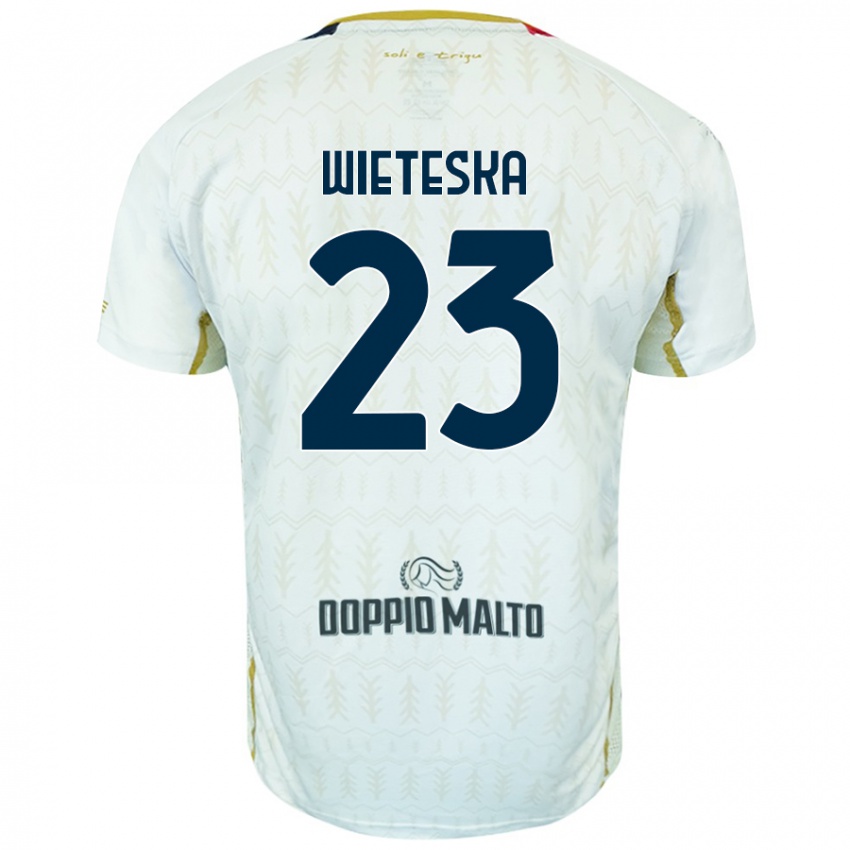 Női Mateusz Wieteska #23 Fehér Idegenbeli Jersey 2024/25 Mez Póló Ing