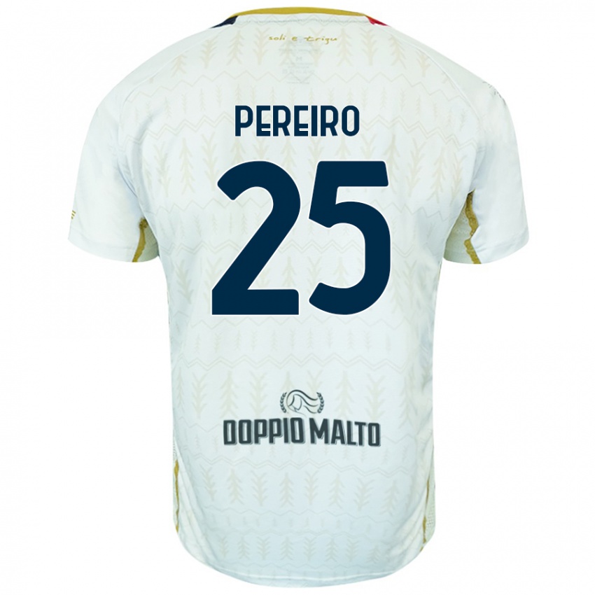 Női Gastón Pereiro #25 Fehér Idegenbeli Jersey 2024/25 Mez Póló Ing