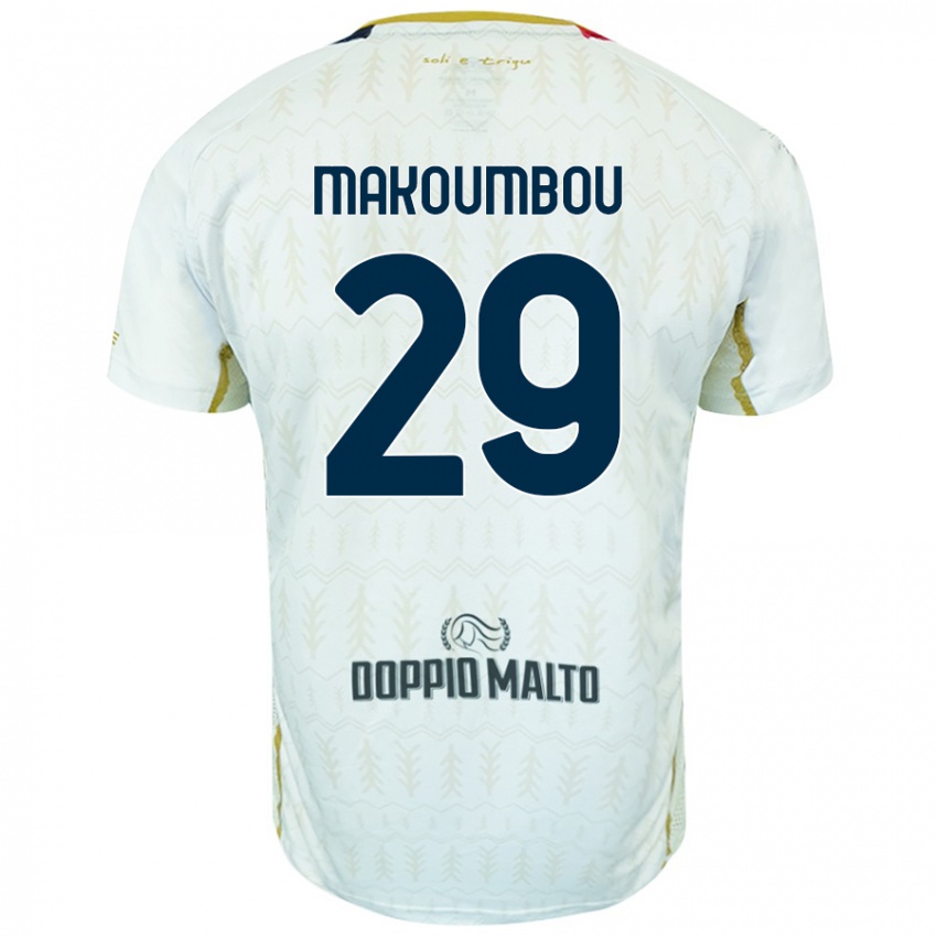 Női Antoine Makoumbou #29 Fehér Idegenbeli Jersey 2024/25 Mez Póló Ing