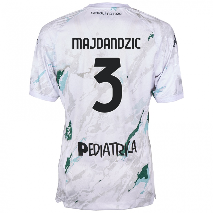 Női Patrik Majdandzic #3 Szürke Idegenbeli Jersey 2024/25 Mez Póló Ing