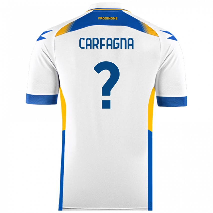 Női Matteo Carfagna #0 Fehér Idegenbeli Jersey 2024/25 Mez Póló Ing