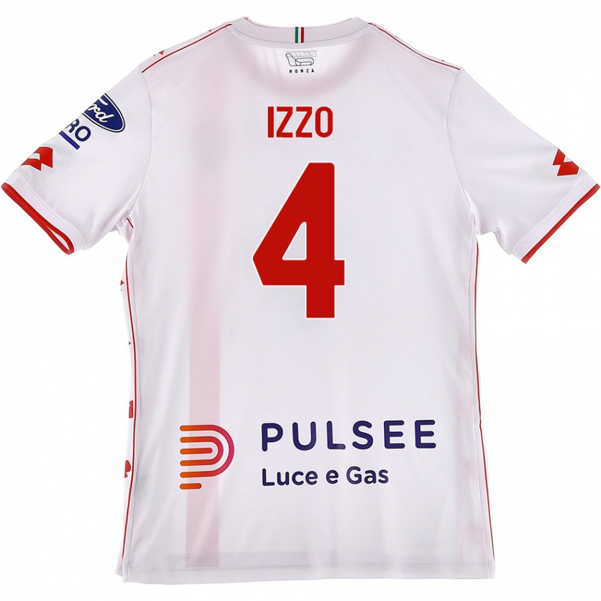 Női Armando Izzo #4 Fehér Piros Idegenbeli Jersey 2024/25 Mez Póló Ing