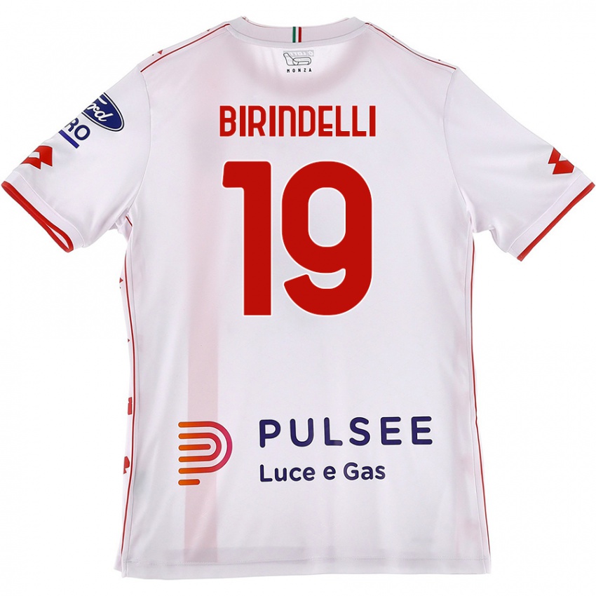 Női Samuele Birindelli #19 Fehér Piros Idegenbeli Jersey 2024/25 Mez Póló Ing