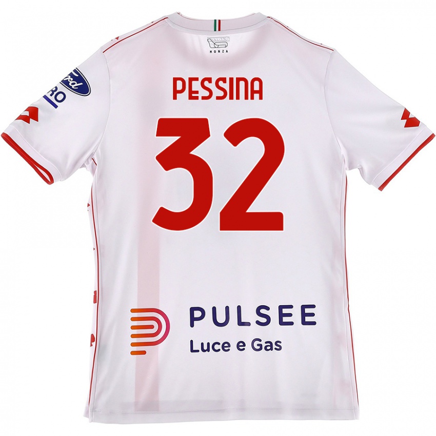 Női Matteo Pessina #32 Fehér Piros Idegenbeli Jersey 2024/25 Mez Póló Ing