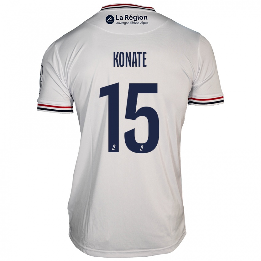 Női Cheick Oumar Konaté #15 Fehér Idegenbeli Jersey 2024/25 Mez Póló Ing