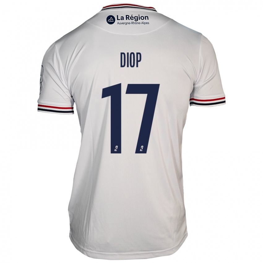 Női Ousmane Diop #17 Fehér Idegenbeli Jersey 2024/25 Mez Póló Ing