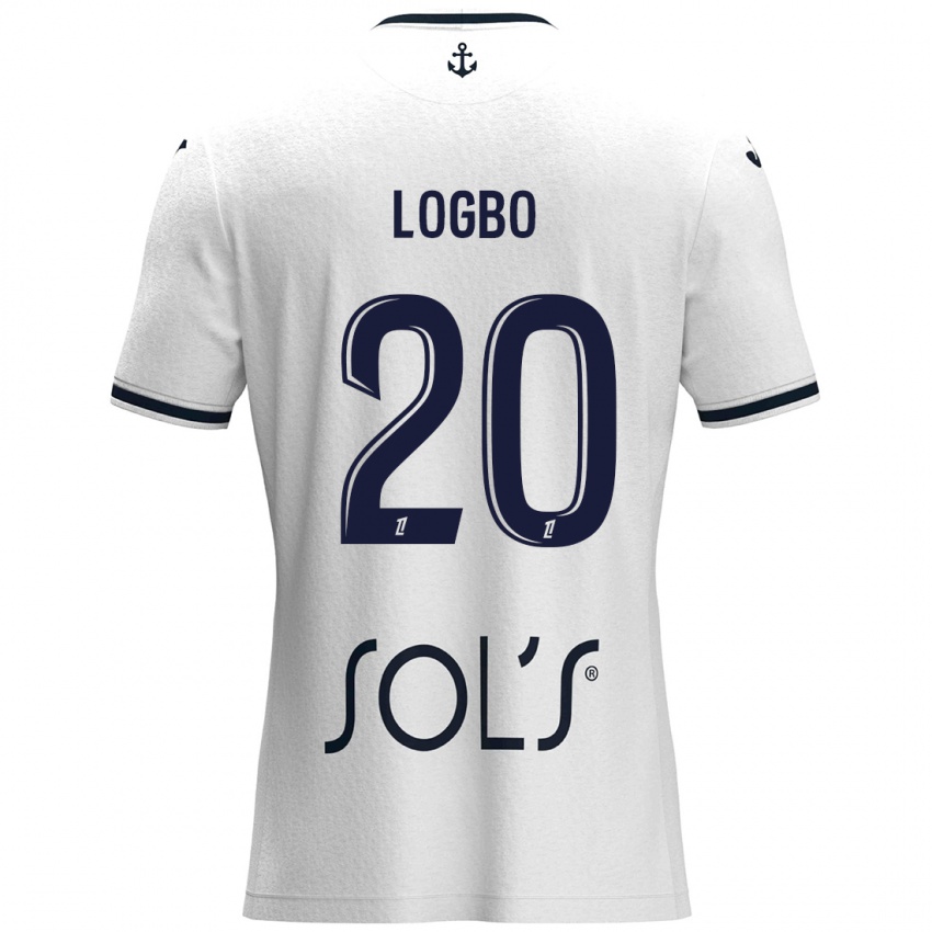 Női Andy Logbo #20 Fehér Sötétkék Idegenbeli Jersey 2024/25 Mez Póló Ing