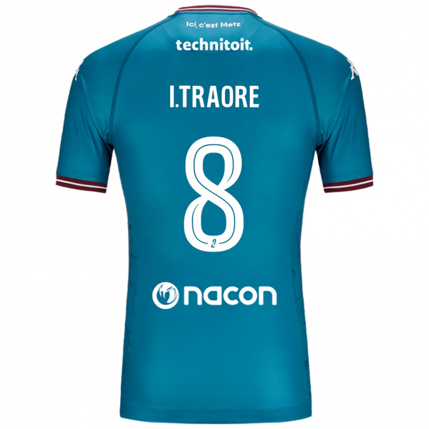 Női Ismaël Traoré #8 Bleu Benzin Idegenbeli Jersey 2024/25 Mez Póló Ing