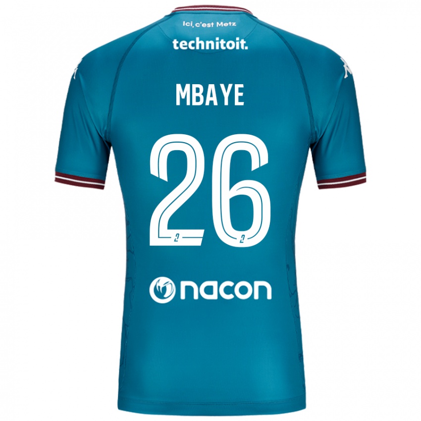 Női Malick Mbaye #26 Bleu Benzin Idegenbeli Jersey 2024/25 Mez Póló Ing