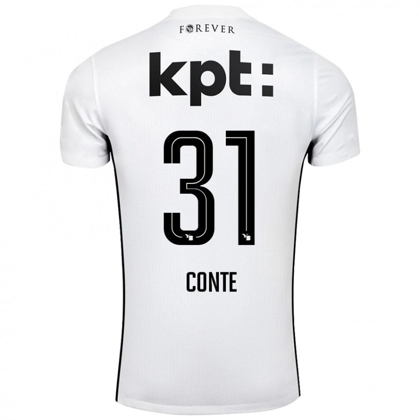 Női Facinet Conte #31 Fehér Fekete Idegenbeli Jersey 2024/25 Mez Póló Ing