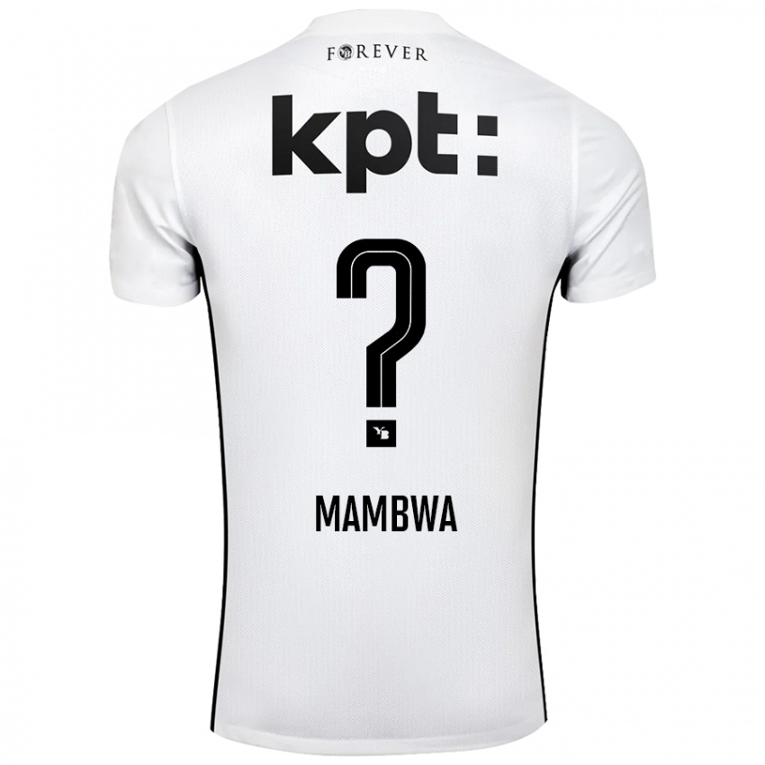 Női Olivier Mambwa #0 Fehér Fekete Idegenbeli Jersey 2024/25 Mez Póló Ing