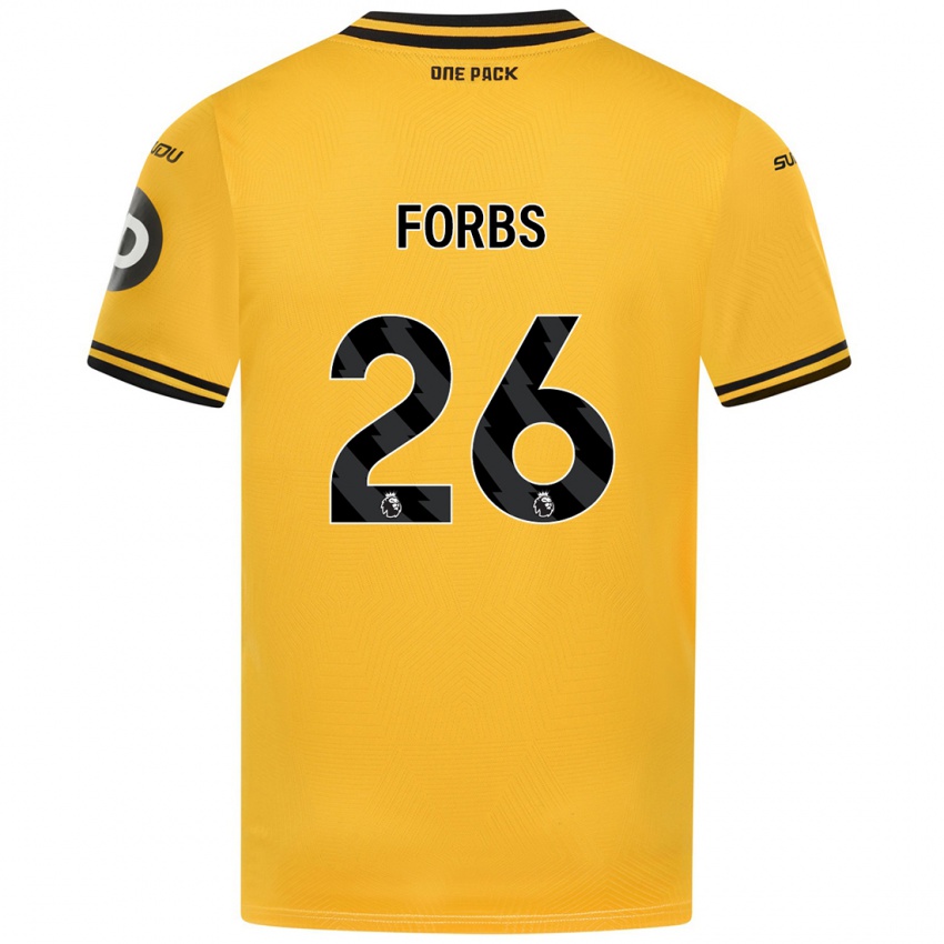 Gyermek Carlos Borges #26 Sárga Hazai Jersey 2024/25 Mez Póló Ing