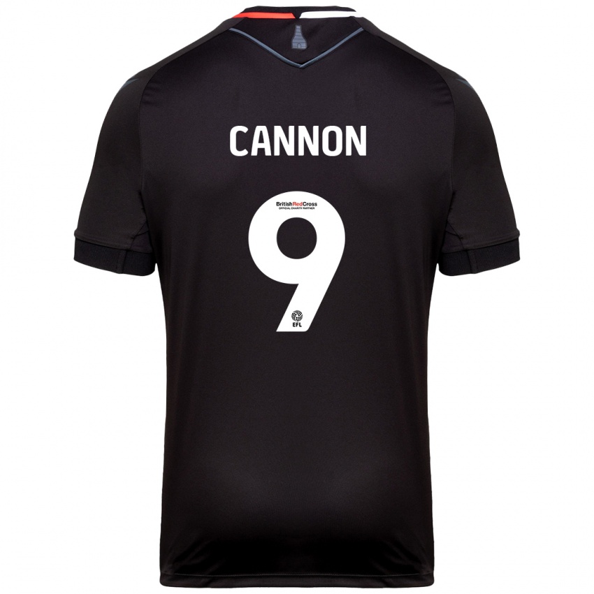 Gyermek Thomas Cannon #9 Fekete Idegenbeli Jersey 2024/25 Mez Póló Ing