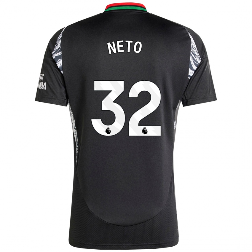 Gyermek Neto #32 Fekete Idegenbeli Jersey 2024/25 Mez Póló Ing