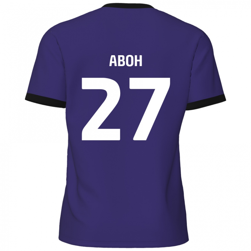 Gyermek Ken Aboh #27 Lila Idegenbeli Jersey 2024/25 Mez Póló Ing