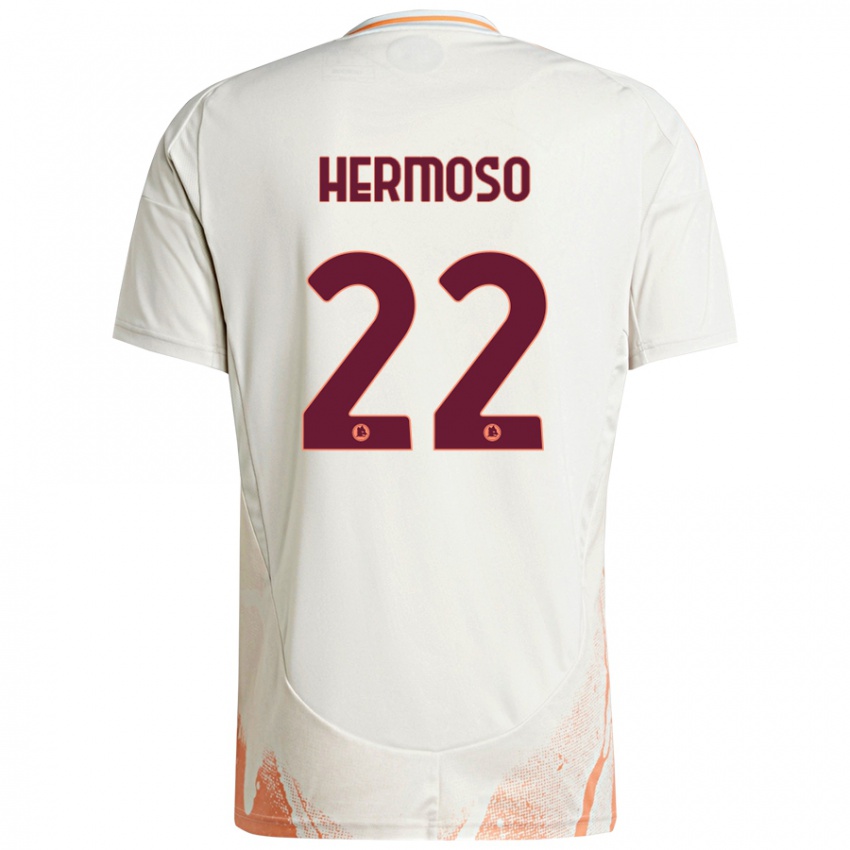 Férfi Mario Hermoso #22 Krém Fehér Narancs Idegenbeli Jersey 2024/25 Mez Póló Ing