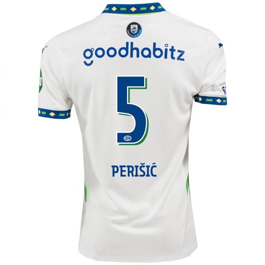 Férfi Ivan Perisic #5 Fehér Sötétkék Harmadik Számú Jersey 2024/25 Mez Póló Ing