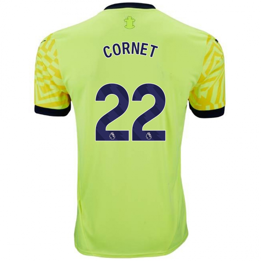 Férfi Maxwel Cornet #22 Sárga Idegenbeli Jersey 2024/25 Mez Póló Ing