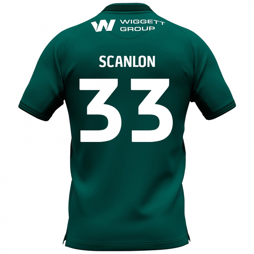 Női Calum Scanlon #33 Zöld Idegenbeli Jersey 2024/25 Mez Póló Ing