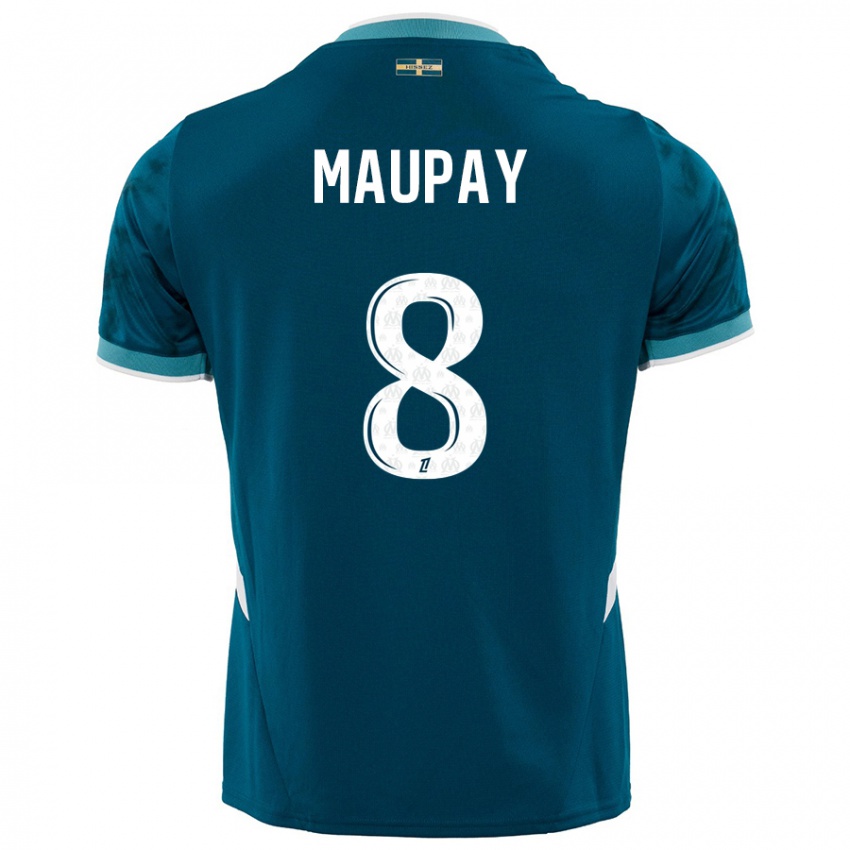 Női Neal Maupay #8 Türkizkék Idegenbeli Jersey 2024/25 Mez Póló Ing