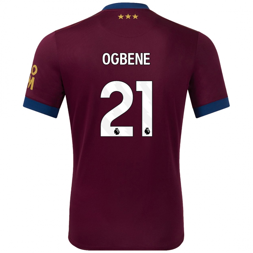 Női Chiedozie Ogbene #21 Barna Idegenbeli Jersey 2024/25 Mez Póló Ing