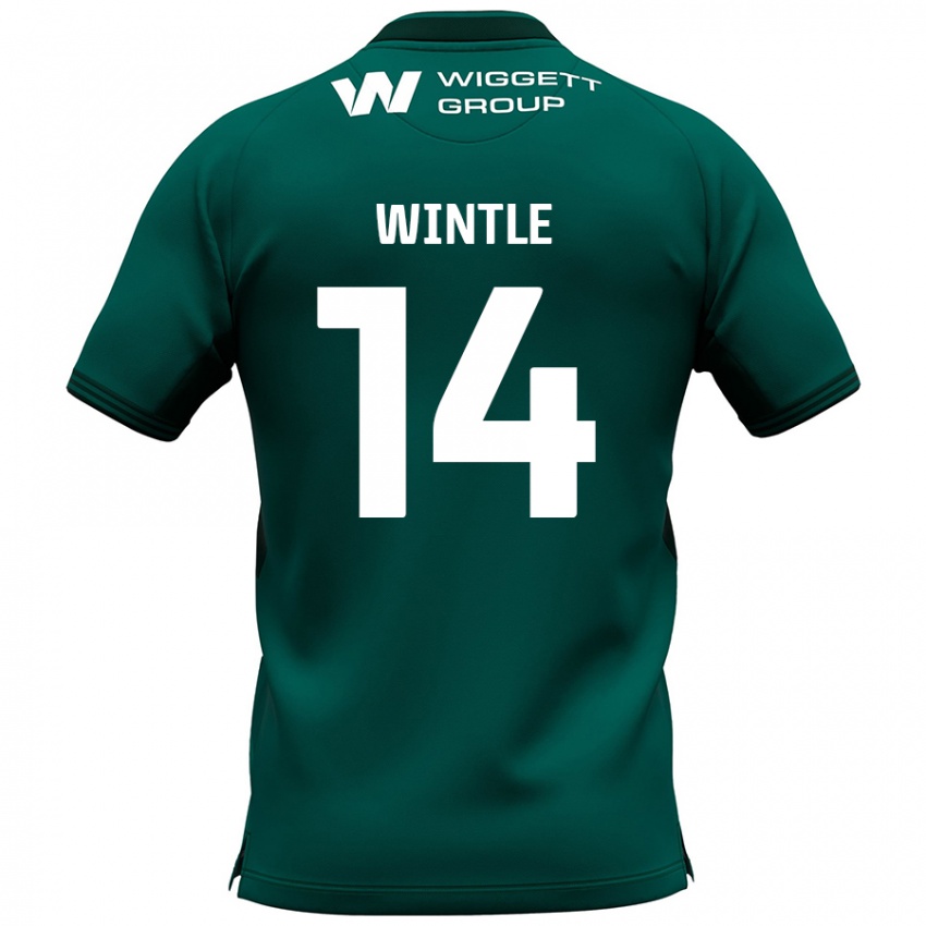 Női Ryan Wintle #14 Zöld Idegenbeli Jersey 2024/25 Mez Póló Ing